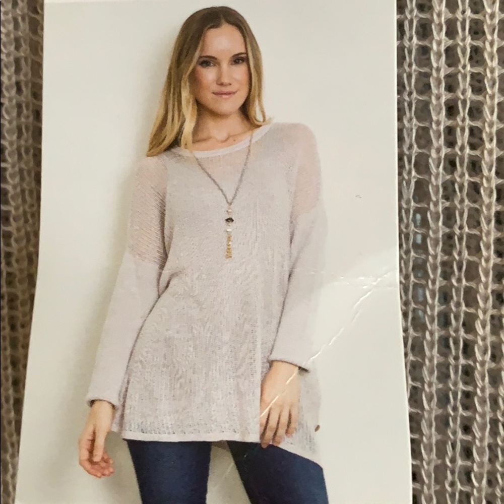 Pretty Beige asymmetrical tunic. Oversized